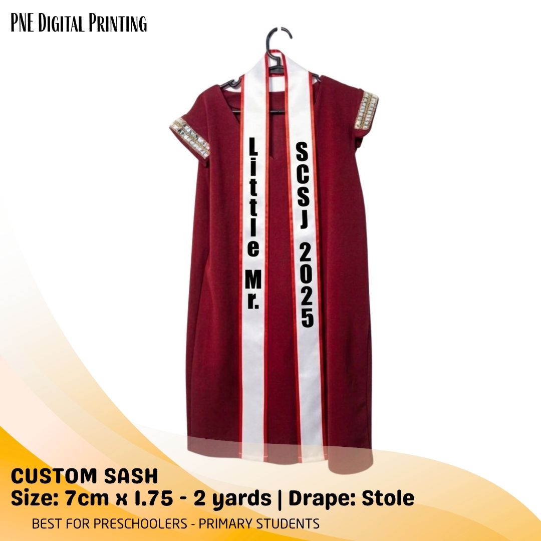 2-yard Custom Wrap Around Sash Shoulder Sash Stole for Pageants and Event Awarding