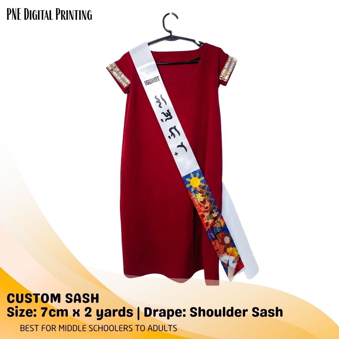 Custom Baybayin Filipino Buwan ng Wika Sash - Personalized Award Sash (2 Yards)