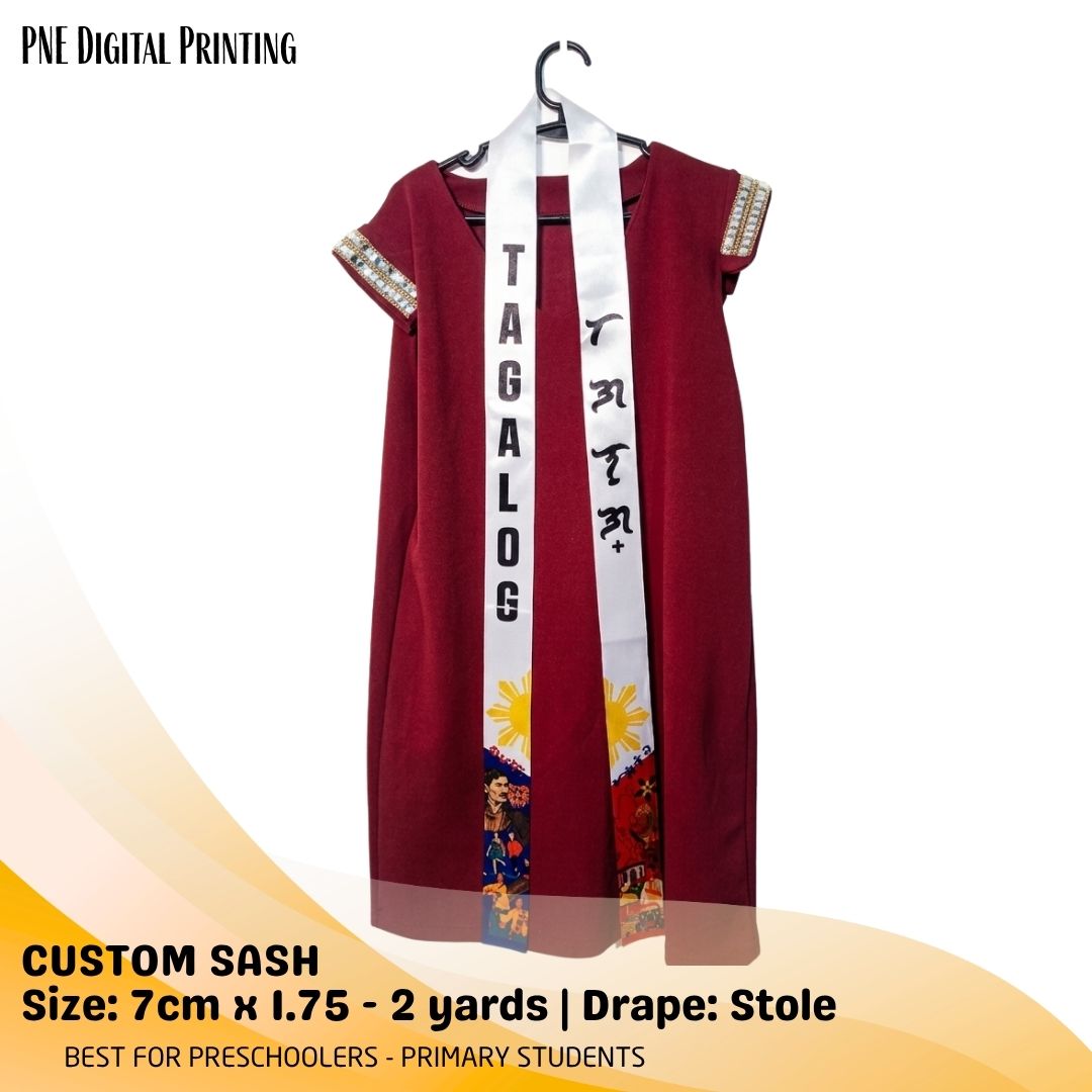 Custom Baybayin Filipino Buwan ng Wika Sash - Personalized Award Sash (2 Yards)