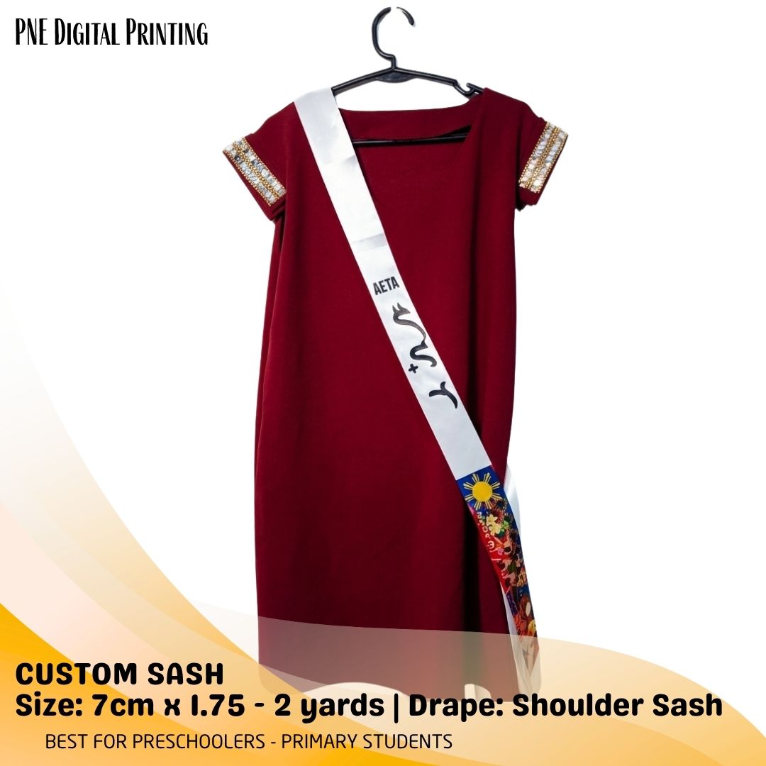 Custom Baybayin Filipino Buwan ng Wika Sash - Personalized Award Sash (2 Yards)