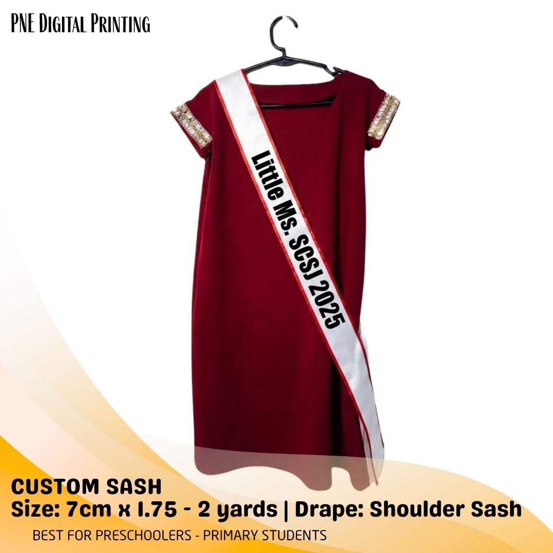 2-yard Custom Wrap Around Sash Shoulder Sash Stole for Pageants and Event Awarding