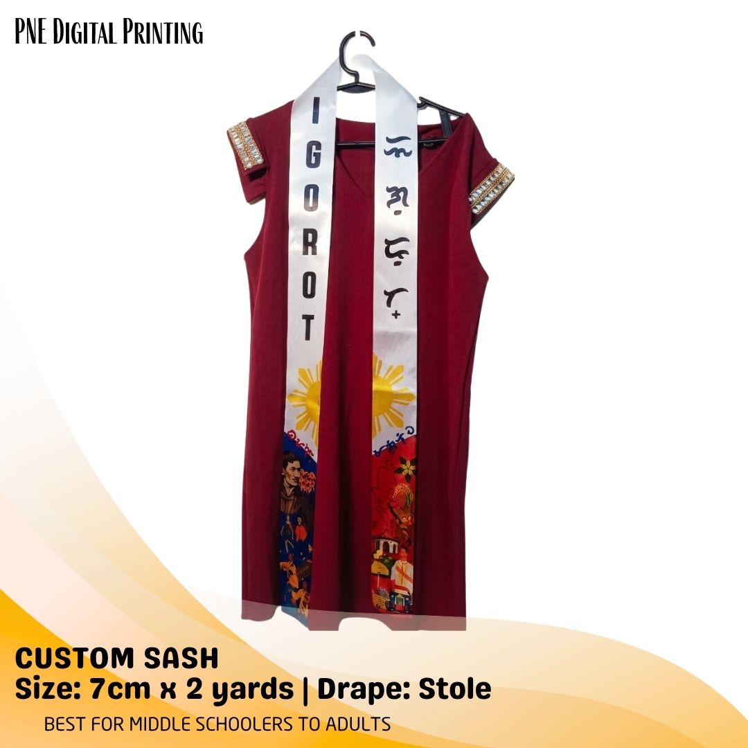 Custom Baybayin Filipino Buwan ng Wika Sash - Personalized Award Sash (2 Yards)