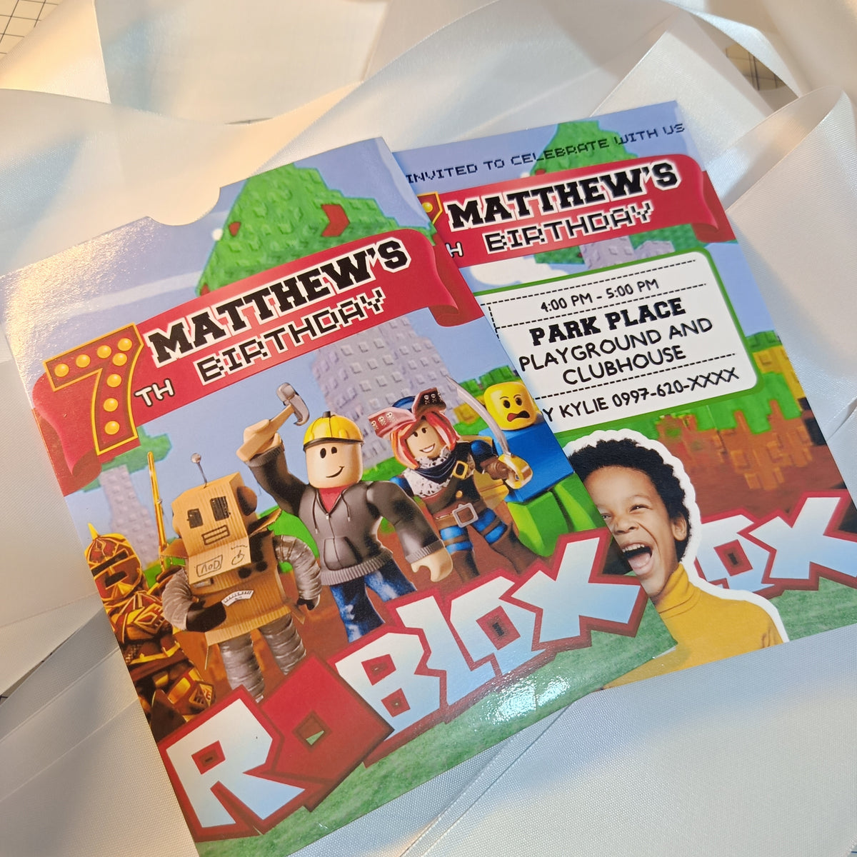 Colorful Pocket Invitation (Roblox, Minecraft, Kpop Demon Hunter, Bini Themes and many more) Sold by bulk