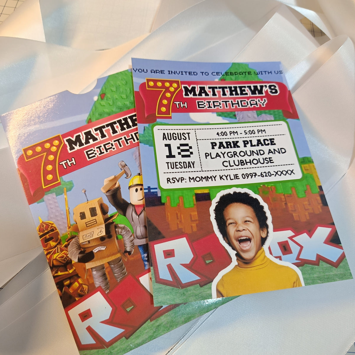 Colorful Pocket Invitation (Roblox, Minecraft, Kpop Demon Hunter, Bini Themes and many more) Sold by bulk