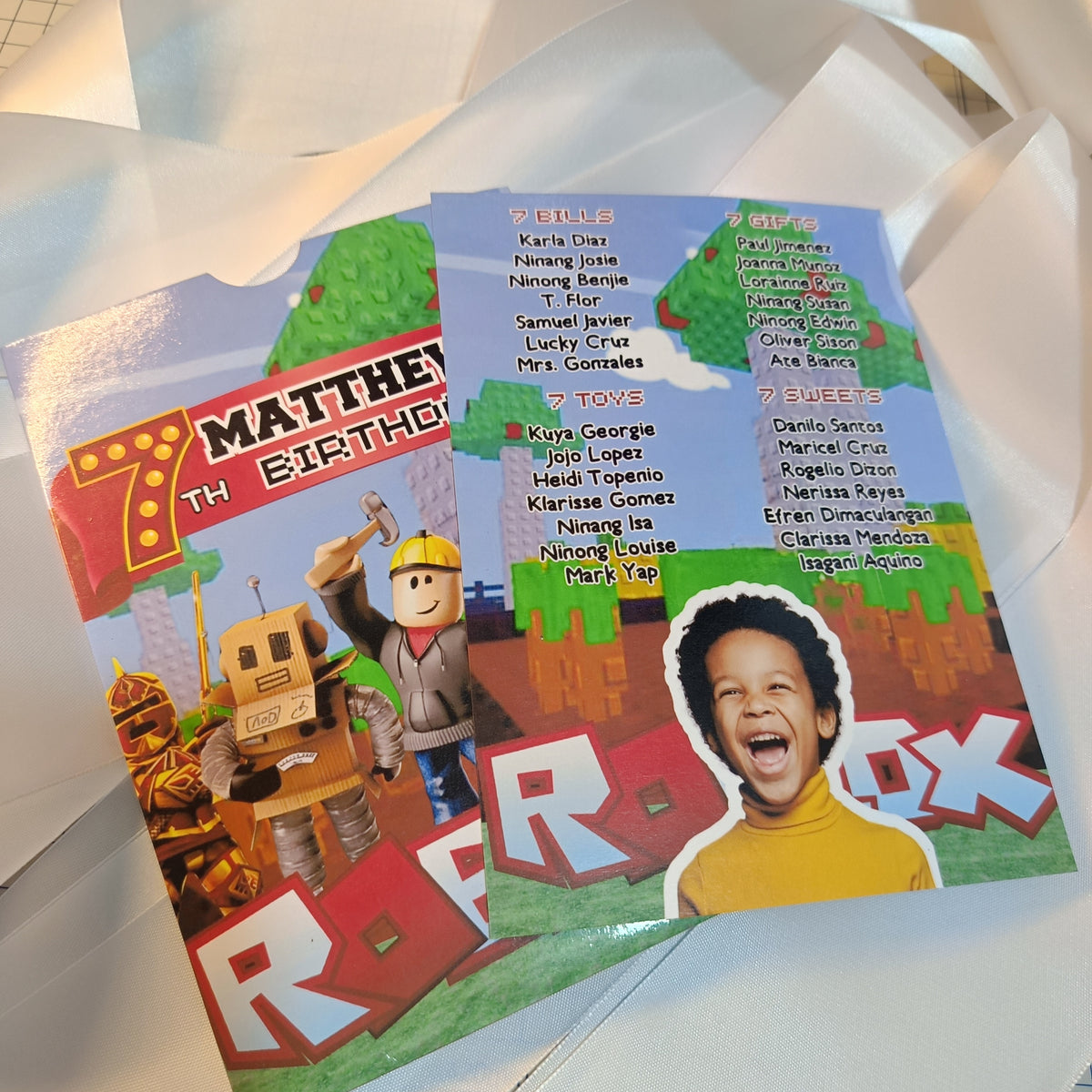 Colorful Pocket Invitation (Roblox, Minecraft, Kpop Demon Hunter, Bini Themes and many more) Sold by bulk