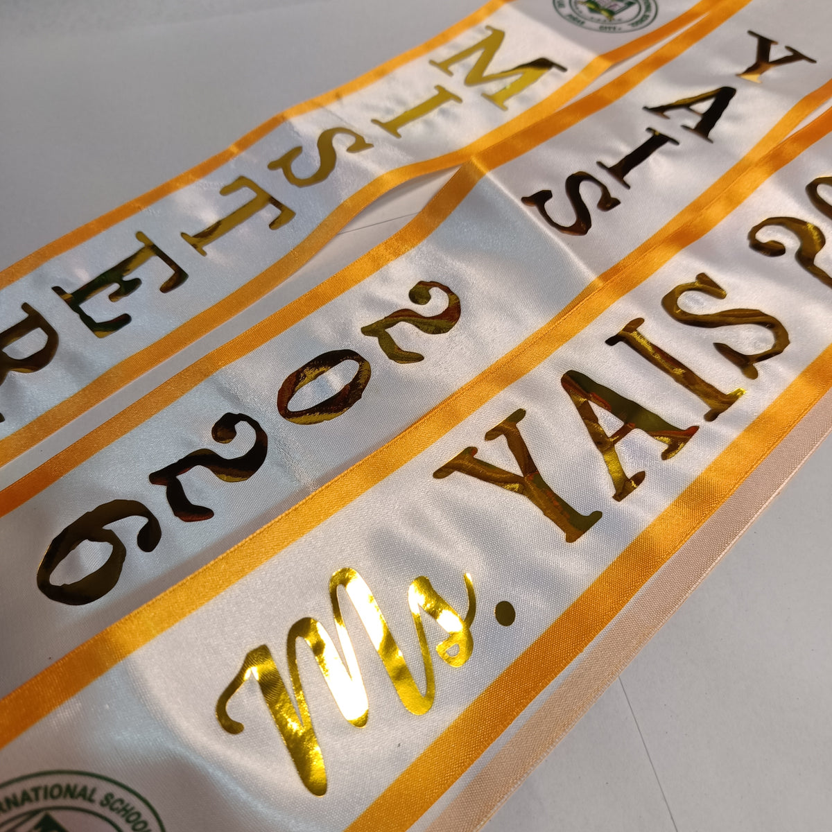 2-yard Custom Wrap Around Sash Shoulder Sash Stole for Pageants and Event Awarding