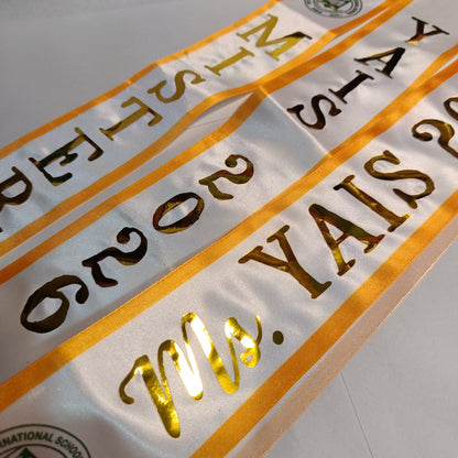 2-yard Custom Wrap Around Sash Shoulder Sash Stole for Pageants and Event Awarding